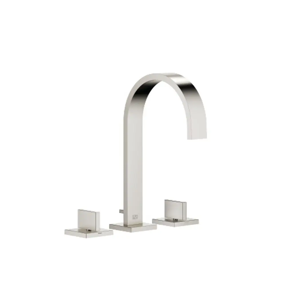 Dornbracht-MEM-Waschtisch-Dreilochbatterie-mit Ablaufgarnitur-Ausladung 165mm-platin gebürstet, 20713782-06 Galeriebild 1